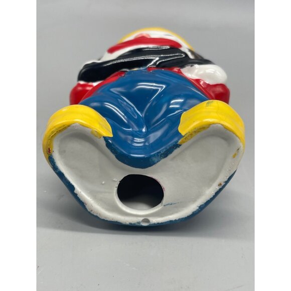 clown figurine glass hat yellow blue collectable 5.5" READ - Picture 5 of 6